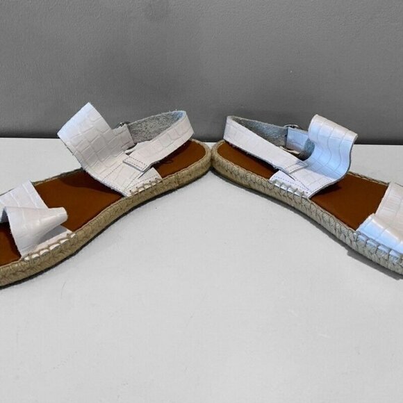 Dalsom Espadrilles Sandals Shoes White Crocodile Leather 9 - Picture 4 of 9